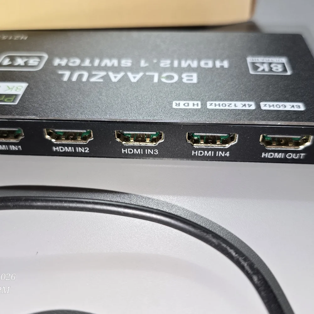 (001)8K HDMI 5x1 2.1 Switch with Remote